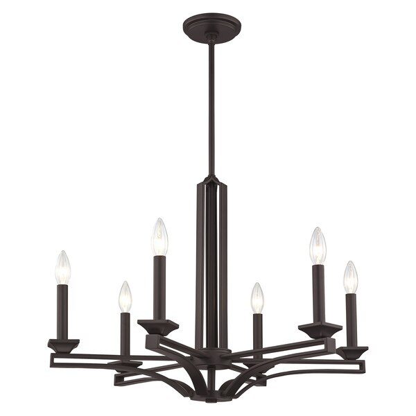 Trumbull 6 Light Bronze Chandelier