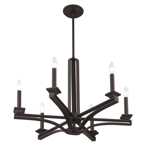 Trumbull 6 Light Bronze Chandelier
