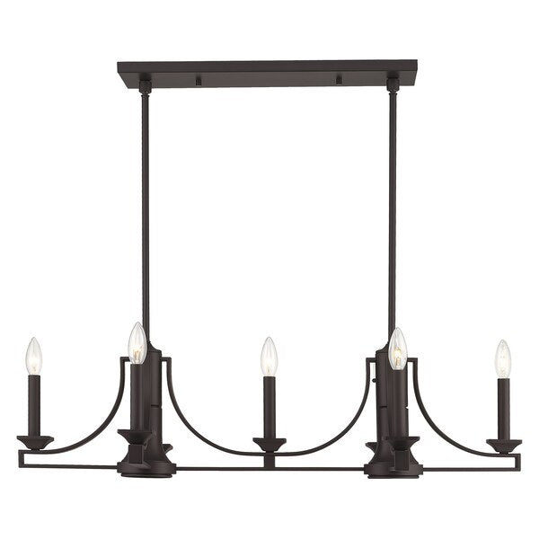Trumbull 9 Light Bronze Linear Chandelie