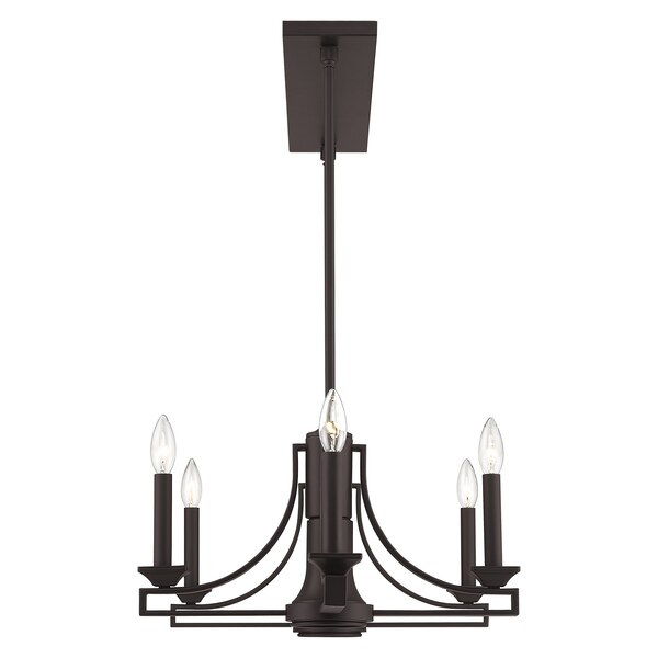 Trumbull 9 Light Bronze Linear Chandelie