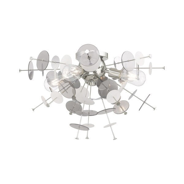 Circulo 4 Light Polished Chrome Ceiling Mount