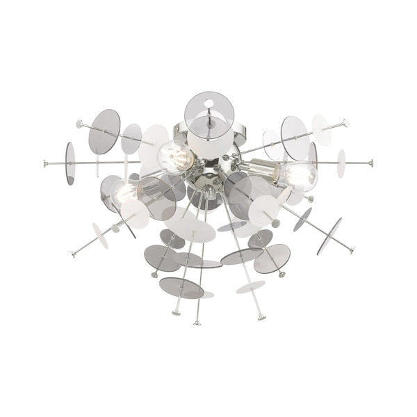 Circulo 4 Light Polished Chrome Ceiling Mount
