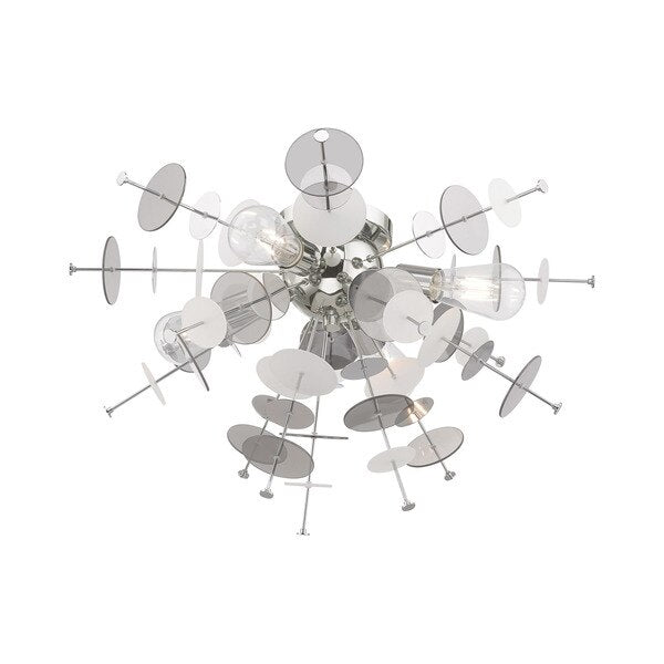 Circulo 4 Light Polished Chrome Ceiling Mount