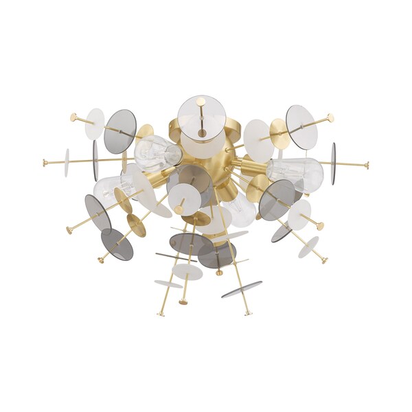 Circulo 4 Light Satin Brass Ceiling Mount