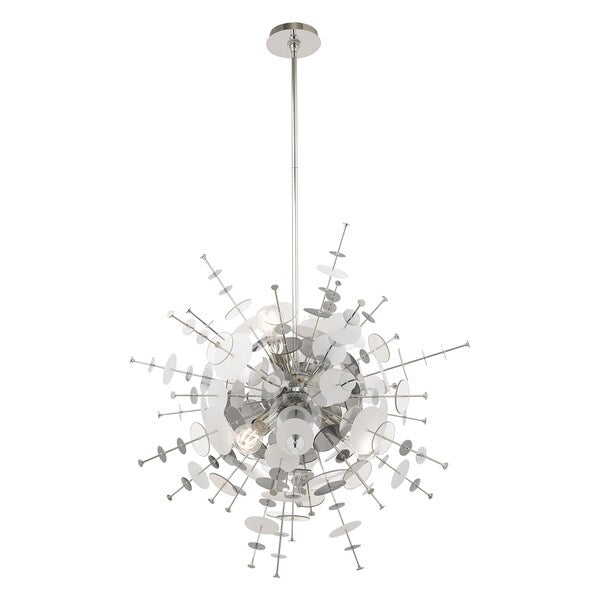 Circulo 6 Light Polished Chrome Pendant