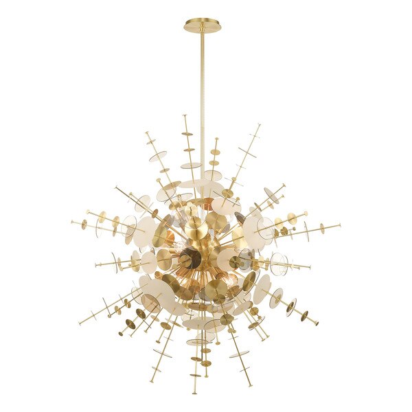 Circulo 12 Light Satin Brass Grand Foyer