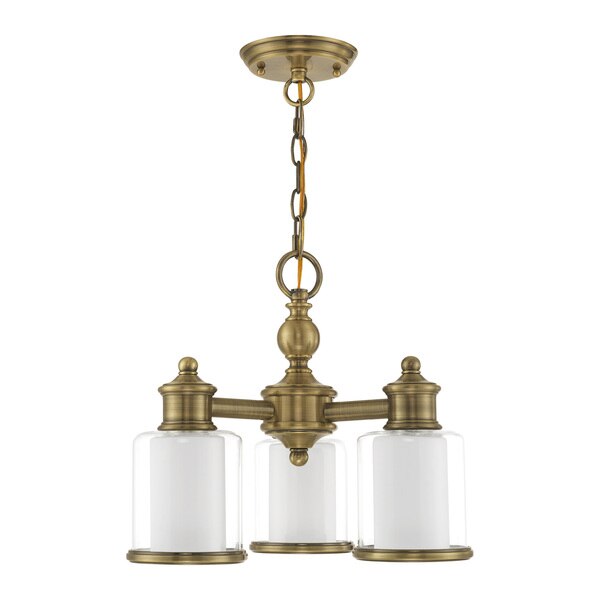 Middlebush 3 Light Antique Brass Convert
