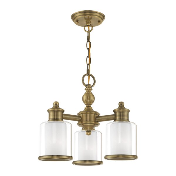 Middlebush 3 Light Antique Brass Convert