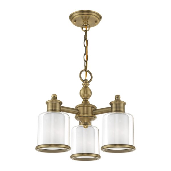 Middlebush 3 Light Antique Brass Convert