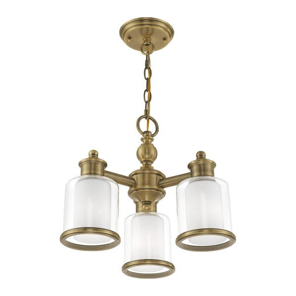 Middlebush 3 Light Antique Brass Convert