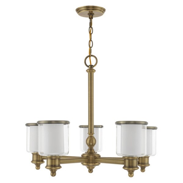 Middlebush 5 Light Antique Brass Chandelier