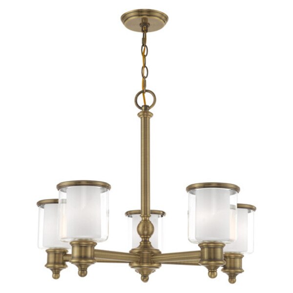 Middlebush 5 Light Antique Brass Chandelier