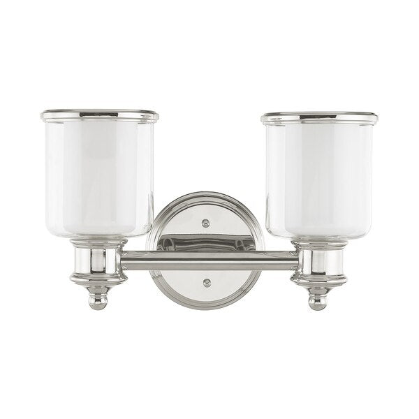 Middlebush 2 Light Polished Nickel Bath
