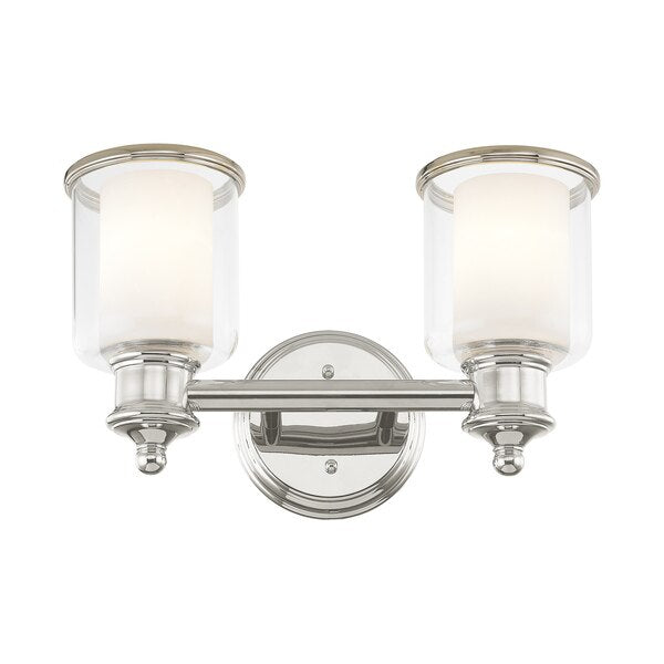 Middlebush 2 Light Polished Nickel Bath