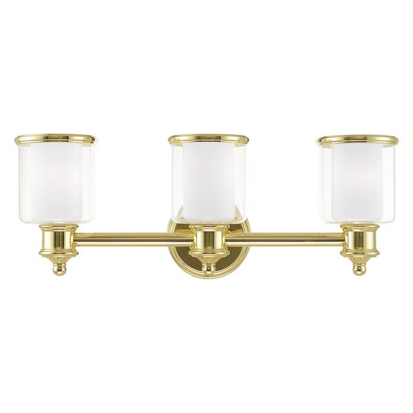 Middlebush 3 Light Polished Brass Bath Vanity