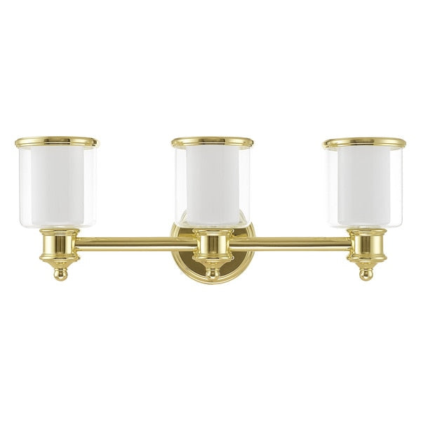 Middlebush 3 Light Polished Brass Bath Vanity