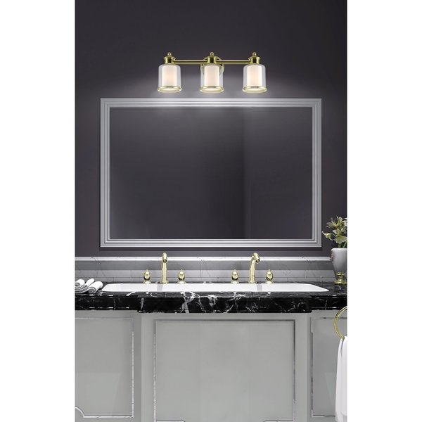 Middlebush 3 Light Polished Brass Bath Vanity