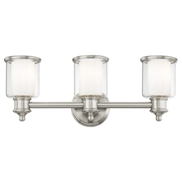 Middlebush 3 Light Brushed Nickel Bath Vanity
