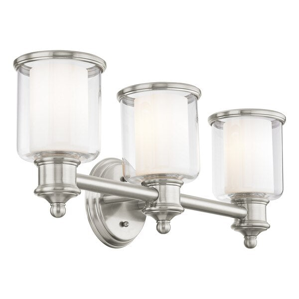 Middlebush 3 Light Brushed Nickel Bath Vanity