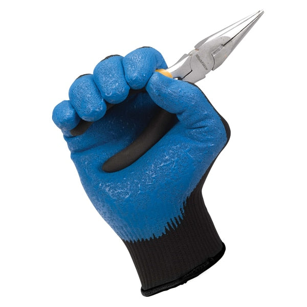 Coated Gloves, Foam Nitrile, 2XL, Black, PR