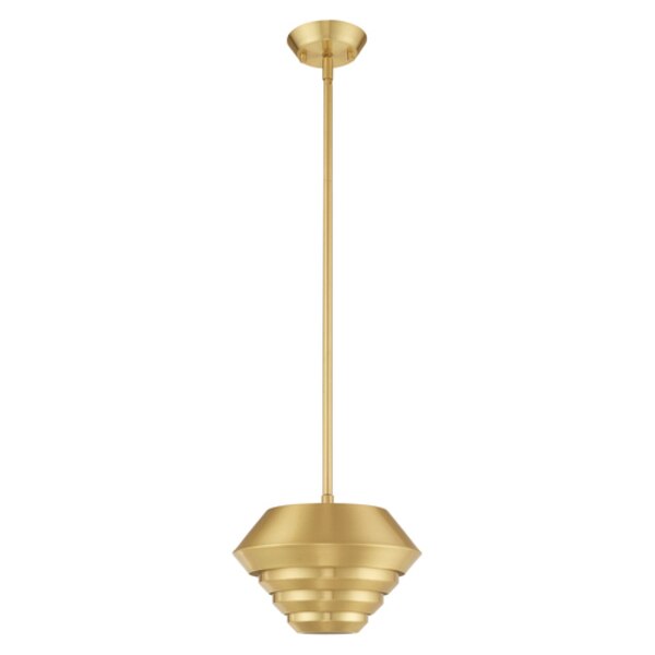 Amsterdam 1 Light Satin Brass Mini Pendant