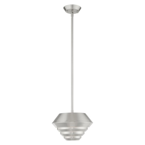 Amsterdam 1 Light Brushed Nickel Mini Pendant
