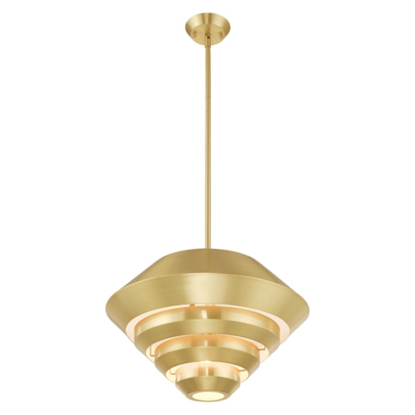 Amsterdam 1 Light Satin Brass Mini Pendant