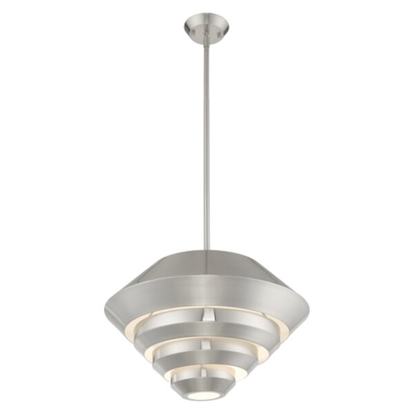 Amsterdam 1 Light Brushed Nickel Mini Pendant