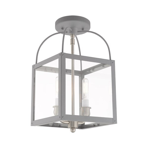 Milford 2 Light Nordic Gray Convertible Mini Pendant/Ceiling Mount