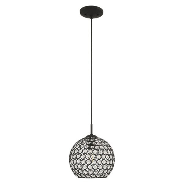 Cassandra 1 Light Black Mini Pendant