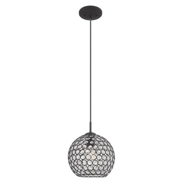 Cassandra 1 Light Black Mini Pendant
