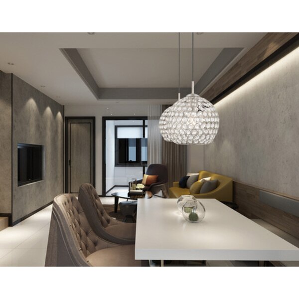 Cassandra 1 Light Brushed Nickel Mini Pendant