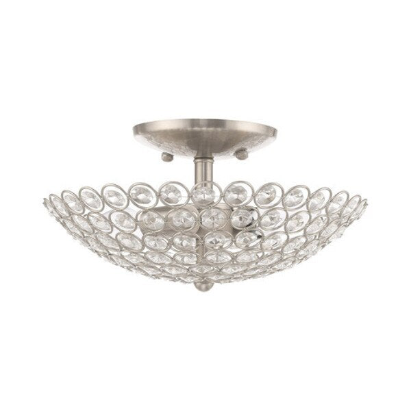 Cassandra 2 Light Brushed Nickel Ceiling Mount