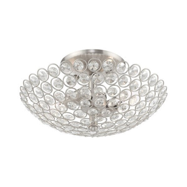 Cassandra 2 Light Brushed Nickel Ceiling Mount