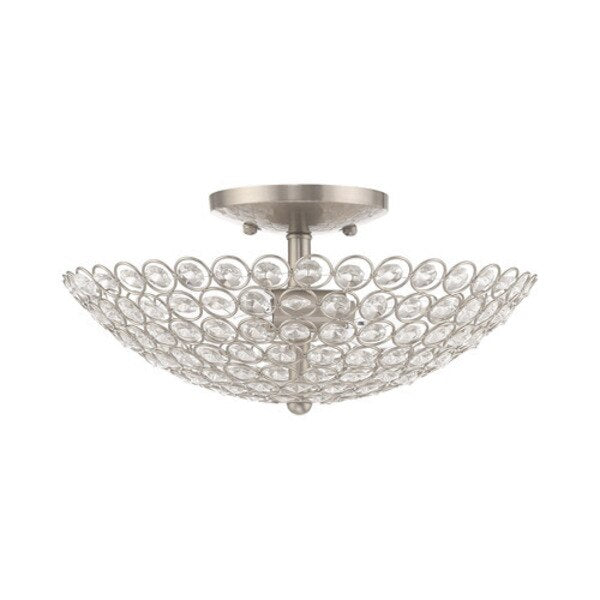 Cassandra 2 Light Brushed Nickel Ceiling