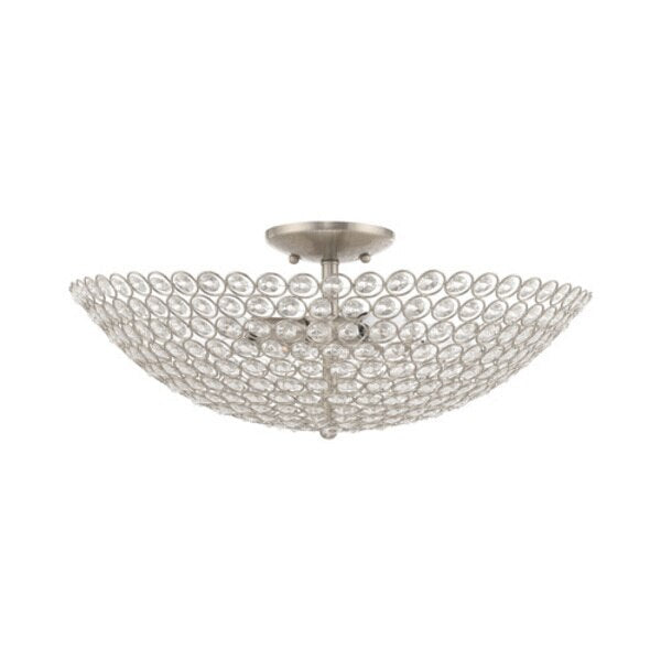 Cassandra 4 Light Brushed Nickel Ceiling