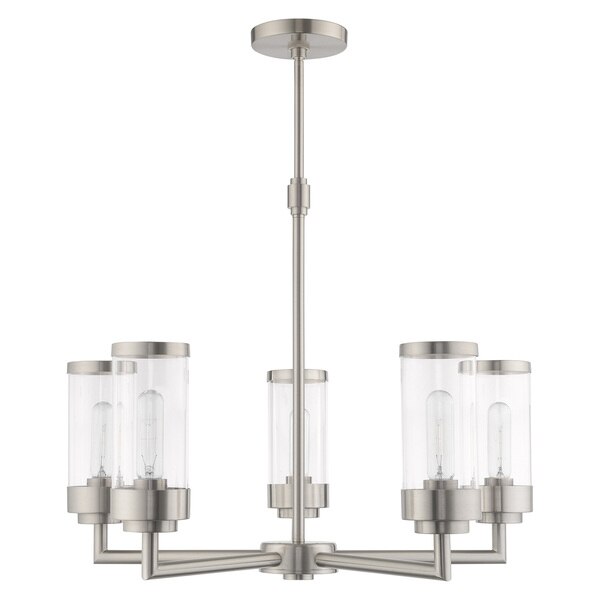 Hillcrest 5 Light Brushed Nickel Chandelier