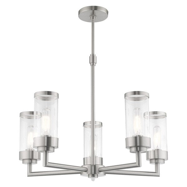 Hillcrest 5 Light Brushed Nickel Chandelier