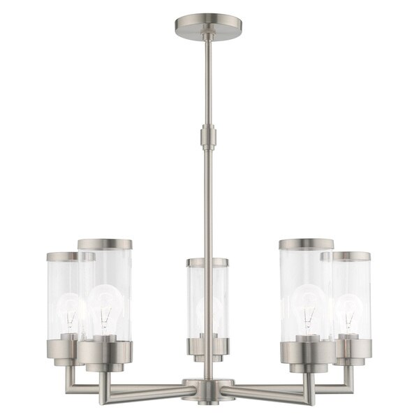 Hillcrest 5 Light Brushed Nickel Chandelier