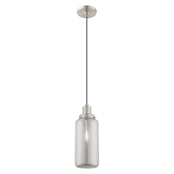 Art Glass Mini Pendants 1 Light Brushed Nickel Mini Pendant