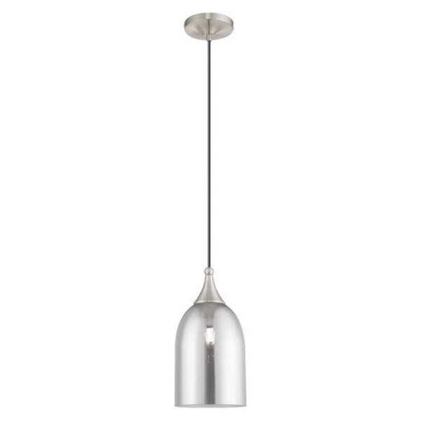 Art Glass Mini Pendants 1 Light Brushed Nickel Mini Pendant