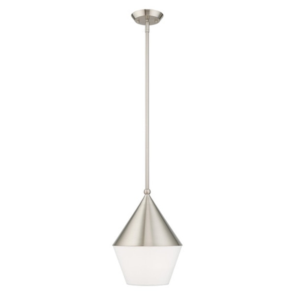 Stockholm 1 Light Brushed Nickel Mini Pendant