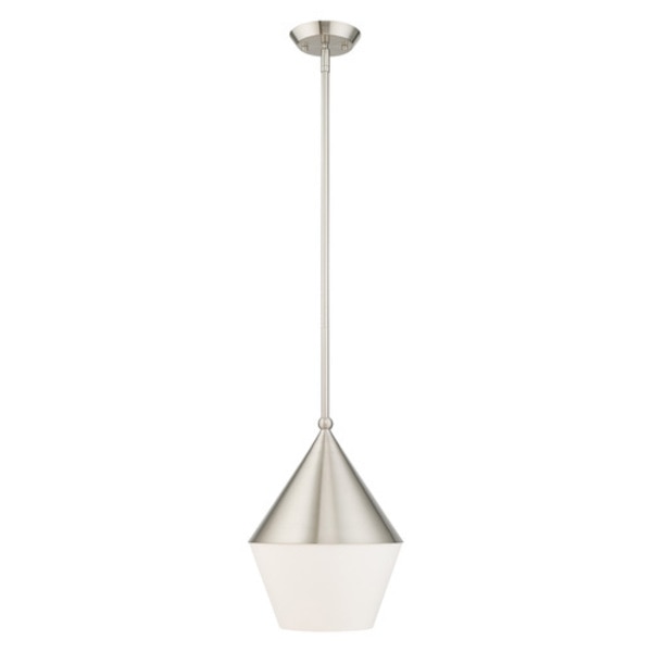 Stockholm 1 Light Brushed Nickel Mini Pendant