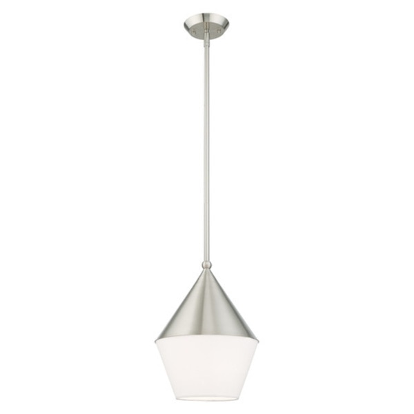 Stockholm 1 Light Brushed Nickel Mini Pendant