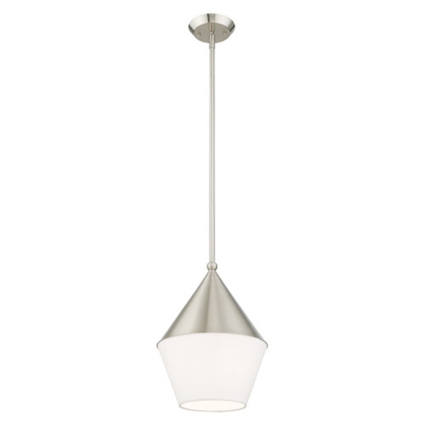 Stockholm 1 Light Brushed Nickel Mini Pendant