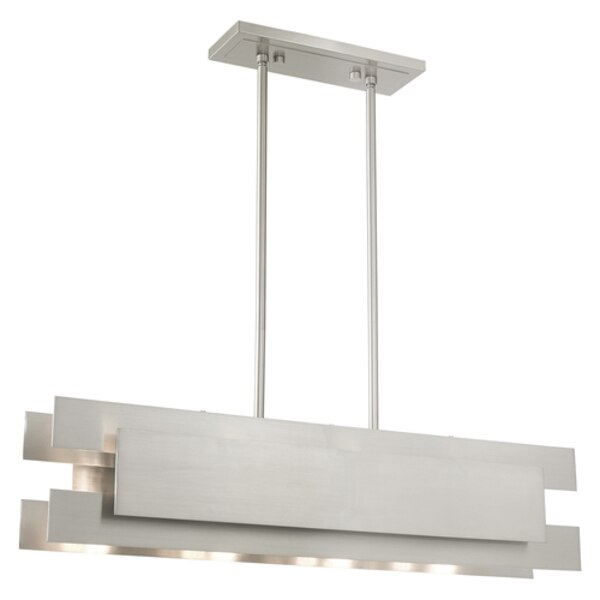 Varick 4 Light Brushed Nickel Linear Chandelier