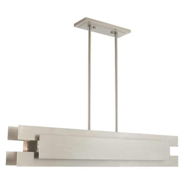 Varick 5 Light Brushed Nickel Linear Chandelier