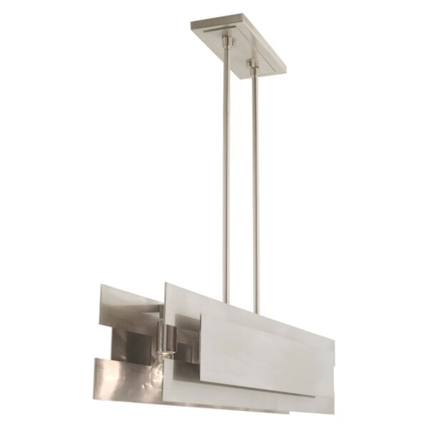 Varick 5 Light Brushed Nickel Linear Chandelier