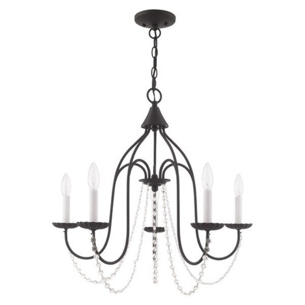 Alessia 5 Light Black Chandelier