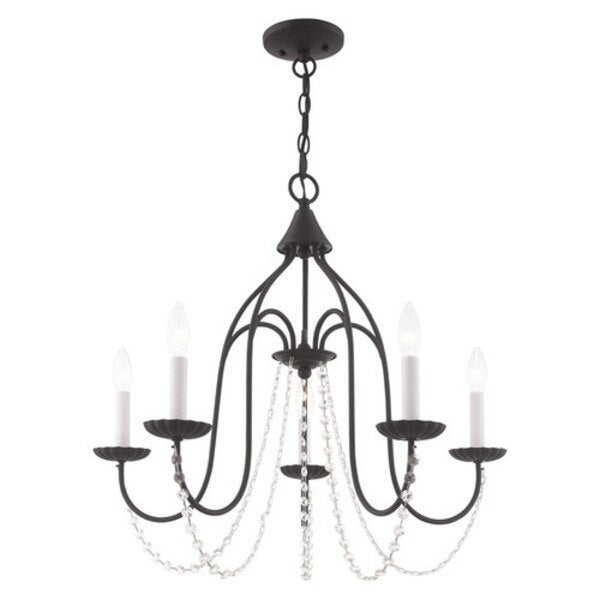 Alessia 5 Light Black Chandelier
